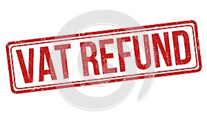 VAT refund sign or stamp photo