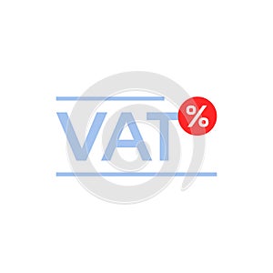 Vat tax percent minimal icon