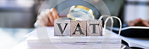 VAT Tax Word photo