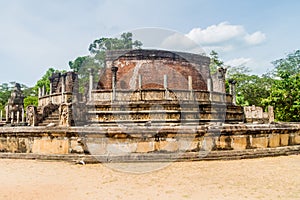 Vatadage in the ancient city Polonnaruwa, Sri Lan