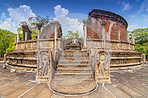 Vatadage Round House of Polonnaruwa ruin Unesco world heritage on Sri Lanka