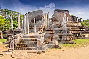 Vatadage Round House of Polonnaruwa ruin Unesco world heritage on Sri Lanka