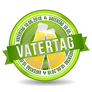 Vatertag 10. Mai Button Feiertag web Banner.