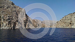 Vathis fjord on Kalimnos island photo