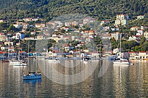 Vathy in Ithaki island, Greece photo