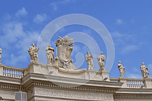 The Vatican Berninis Colonnade in St. Peter`s Square