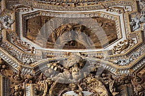 Vatican Ceiling Inside Sculpture Rome Ital