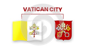 Vatican City animated video raising the flag and Emblem, introduction of the name country high Resolution