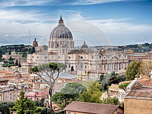 Vatican City With The Basilica Of St. Peter