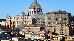 Vatican city from the distance with Sain