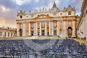 Vatican City Holy See. Dome of St. Peters Basil cathedral