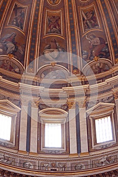 Vatican city, Italy - October 3, 2023: The interior of St. Peter's Basilica. St. Peter's Basilica until recently