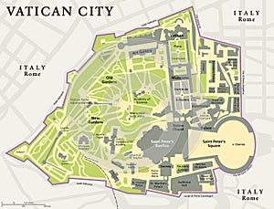 Vatican City Political Map