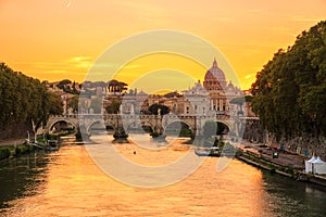 Vatican City, Rome, Italy, Beautiful Vibrant Night image