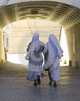 Vatican city state enclave catholic nuns arch photo