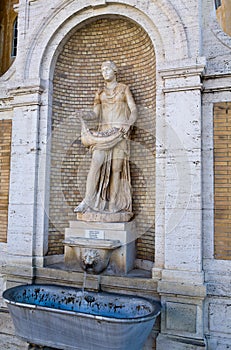 Vatican City Statue and Fountain