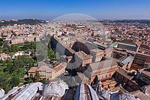 VATICAN CITY, VATICAN, Italy - March 2019: Fragments of the Papal Basilica of St. Peter San Pietro Piazza in the Vatican and