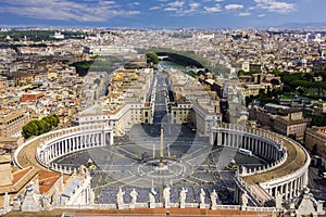 Vatican City View from St. Peter`s Basilica