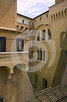 The Vatican courtyard Rome tile balcony Catholic church