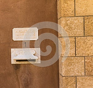 Vatican Embassy Mailbox in the Holy Land. Jaffa,