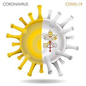 Vatican flag in virus shape