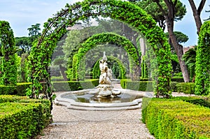 Vatican gardens in center of Rome