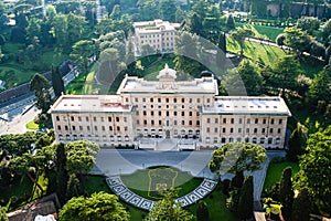 Vatican Gardens in Vatican City. Aerial view. Rome, Italy