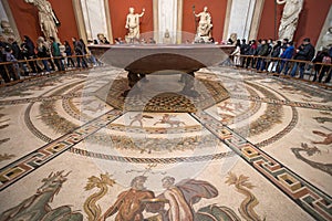 Ancient Greek and Roman statues on display of the Museums of Vatican