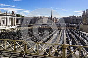 Vatican, ITALY - SEPTEMBER 6, 2016. Audience perspective with em