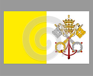 Vatican Flag National Europe Emblem Symbol Icon Vector