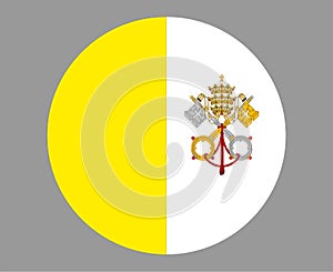 Vatican Flag National Europe Emblem Icon Vector