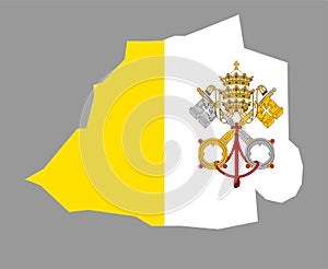 Vatican Flag National Europe Emblem Map Icon