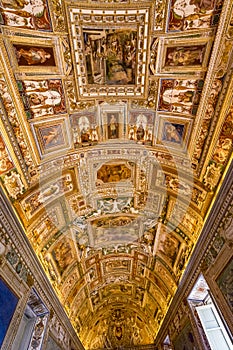 Vatican Museum Map Room Ceiling Rome Italy