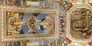 Vatican Museum Hallway Ceiling. Art Detail
