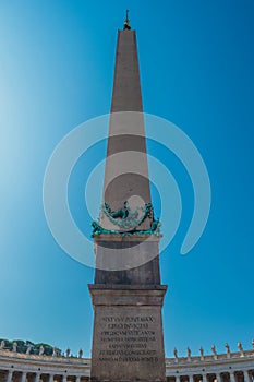 Vatican Obelisk at the center of St. PeterÂ´s Square