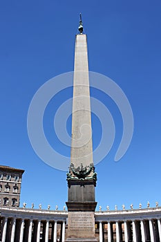 The Vatican Obelisk in St. Peter`s Square, Vatican City, Rome