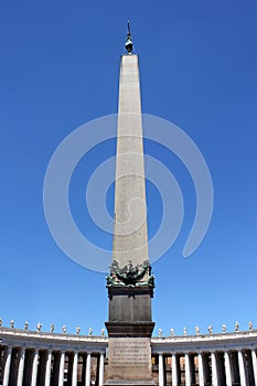 The Vatican Obelisk in St. Peter`s Square, Vatican City, Rome