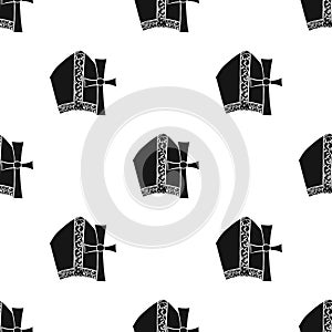 Vatican patterns icon in black style isolated on white background. Italy country pattern stock vector illustration.