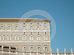 Vatican, Rome, Italy, December 10, 2007, Apostolic Palace. The official residence of the Pope, head of the Catholic Church, is at