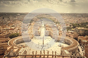 Vatican square of Saint Peter from above