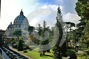 Vatican yard - St. Peters Basilica - Rome - Italy
