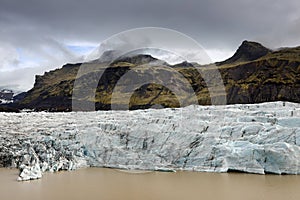 Vatnajokull Glacier and Jokulsarlon glacier lagoon.