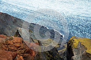 Vatnajokull Glacier landscape in Iceland