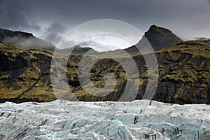 Vatnajokull Glacier landscape in Iceland