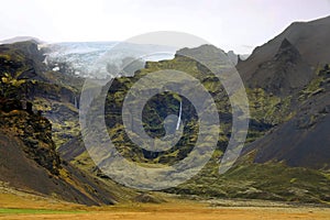 Vatnajokull Glacier landscape in Iceland