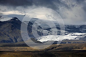 Vatnajokull Glacier landscape in Iceland