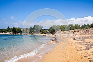 Vatsa bay and beach on Greek island Kefalonia