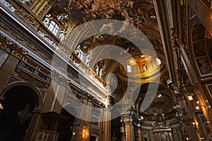 Vault from the Church of the Gesu in Rome, Italy