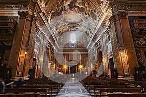 Vault from the Church of the Gesu in Rome, Italy