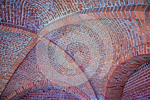 Vaulted brick ceiling